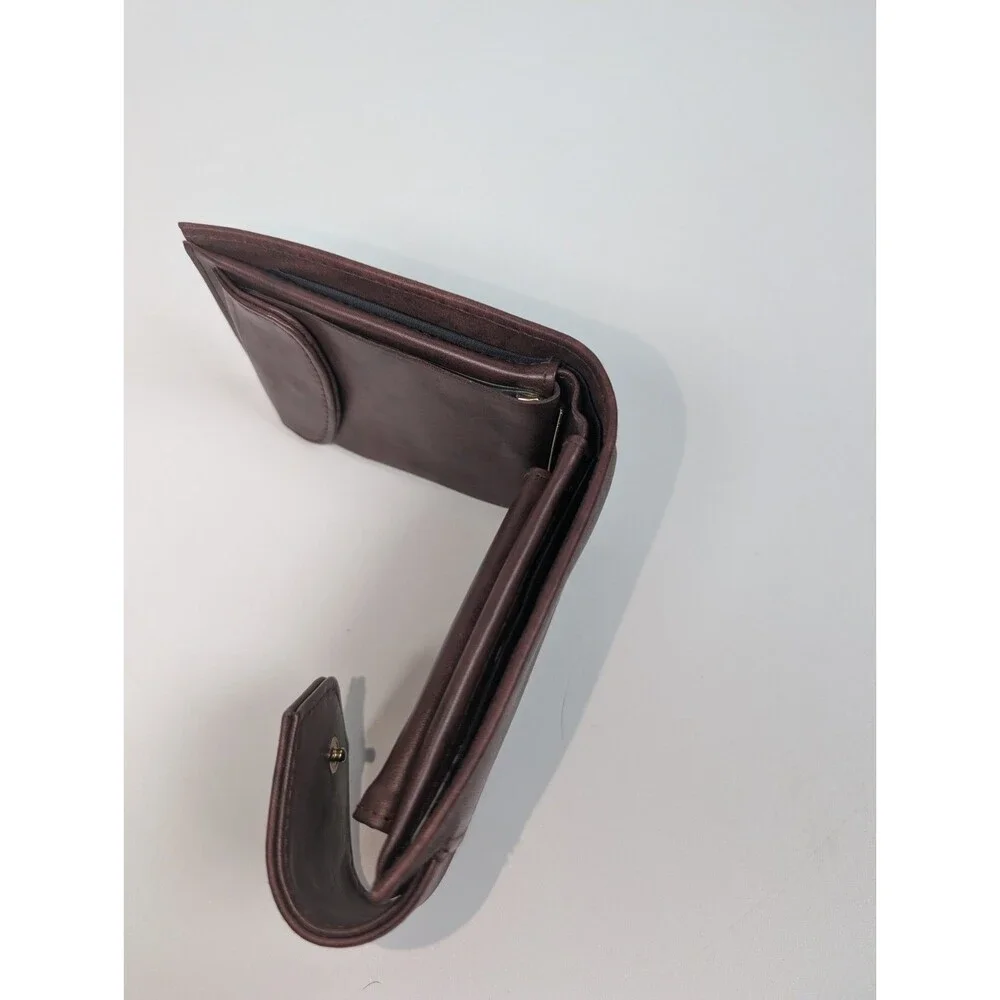 Buxton Genuine Leather Wallet Brown Bifold Organizer Coin Pocket ID Holder NIB